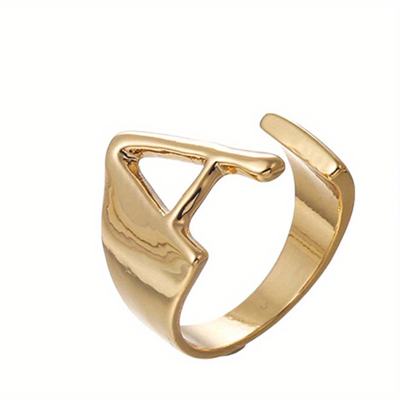 Minimalist Letter Ring For Men, Daily Decoration Gift